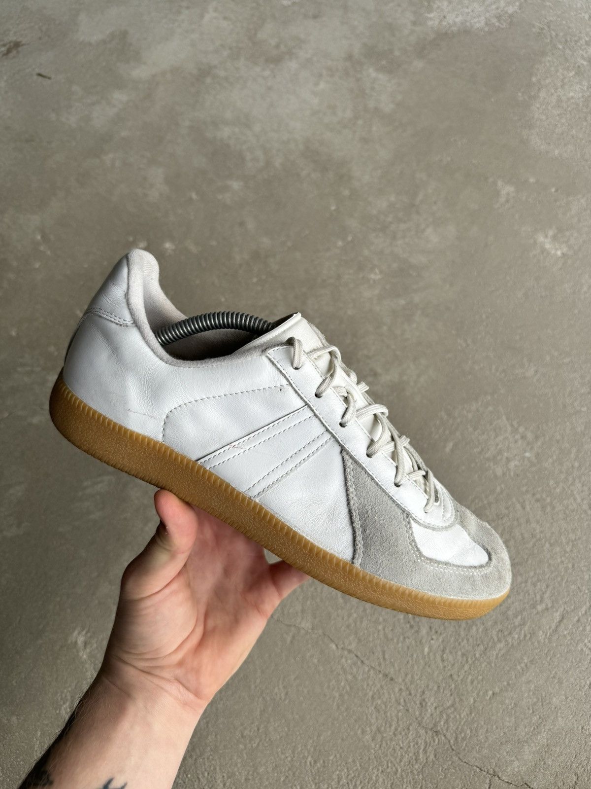 image of Bundeswehr x German Army Trainers Vintage Gat Bw Sport Army Trainers Sneakers Margiela Replica in W