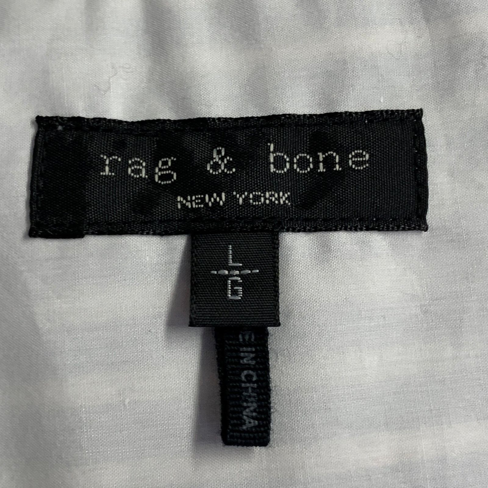 Rag & Bone RAG & BONE Blue White Rayon Cotton Stripe One Pocket Shirt Size L / US 10 / IT 46 - 5 Thumbnail