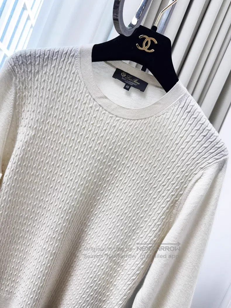 Loro Piana Loro Piana Beige White Baby Cashmere Crochet Turtleneck Un Size XS / US 0-2 / IT 36-38 - 3 Thumbnail