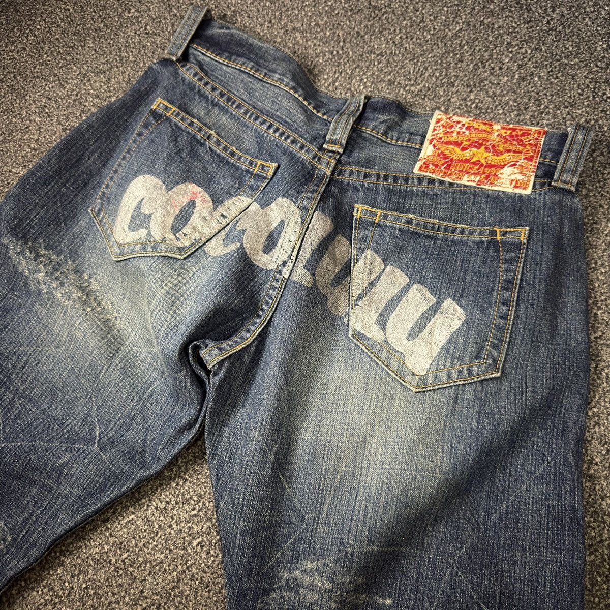 Beauty Beast 🔥🇯🇵 Japanese Distressed Co&Lu Ripped Baggy Jeans Size US 34 / EU 50 - 9 Thumbnail