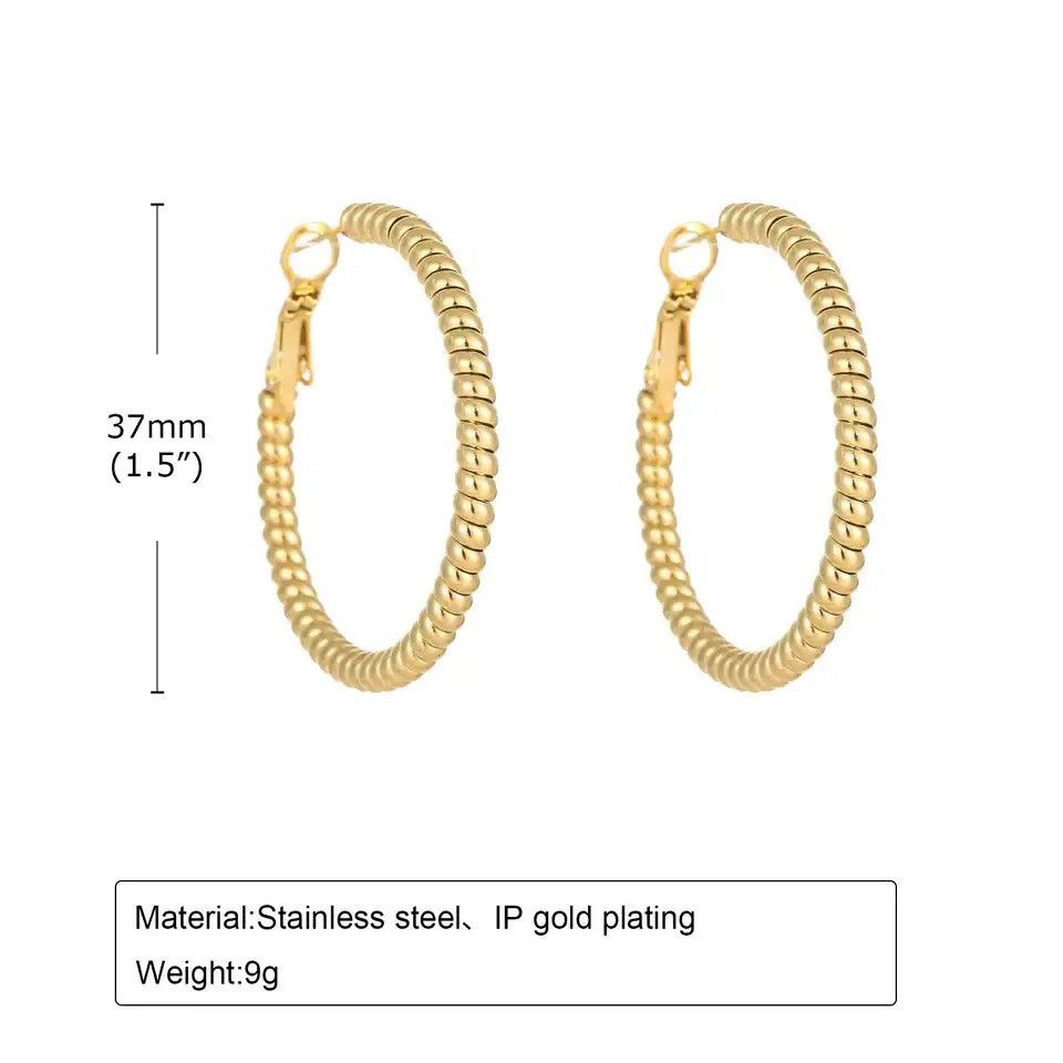 Other Chic Round Hoop Earrings Size ONE SIZE - 2 Thumbnail