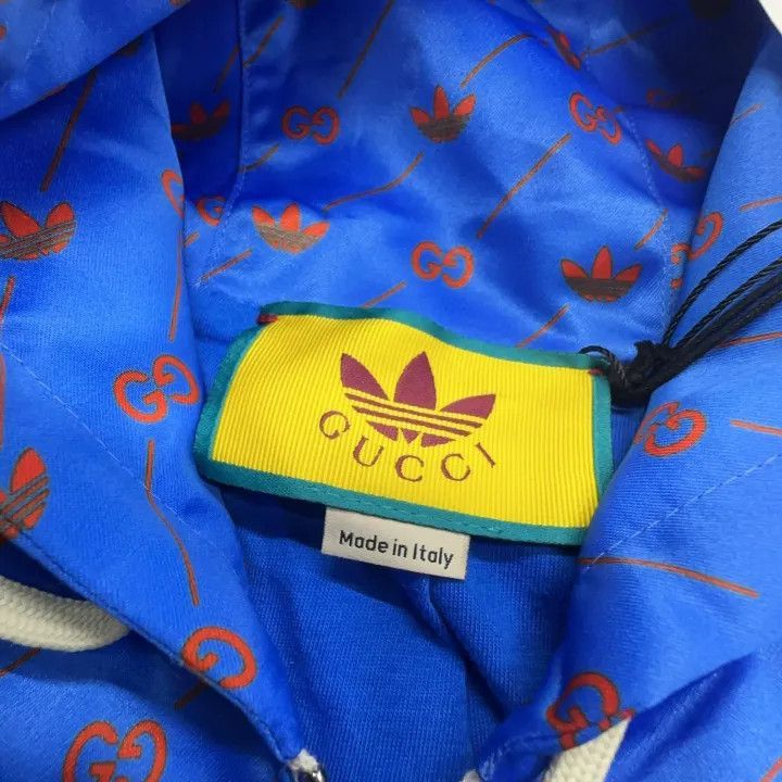 Gucci GUCCI x Adidas Logo Print Hooded Jacket-2507 Size XXS / US 00 / IT 34 - 3 Thumbnail