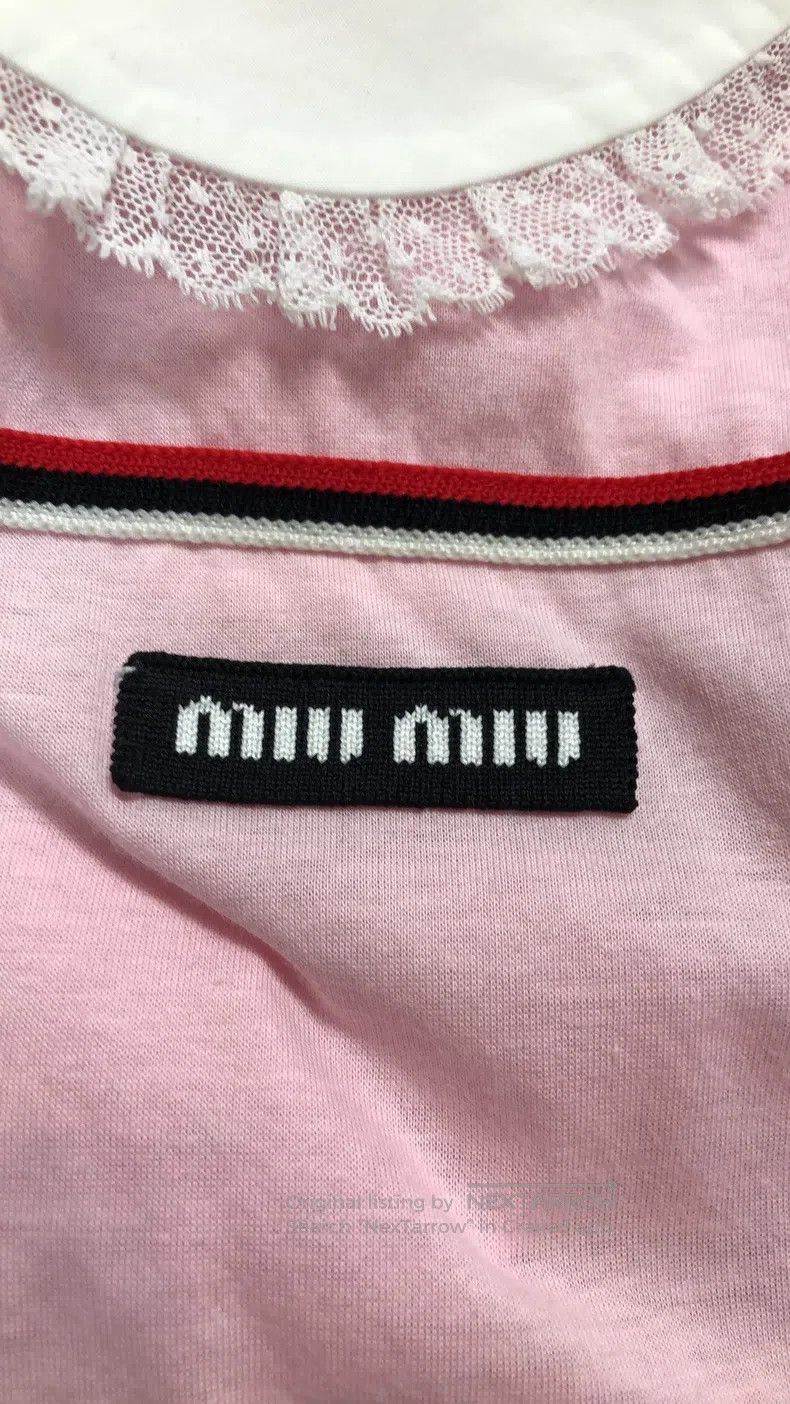 Miu Miu Miu Miu Size S Pink doll collar striped sweater Size S / US 4 / IT 40 - 7 Thumbnail