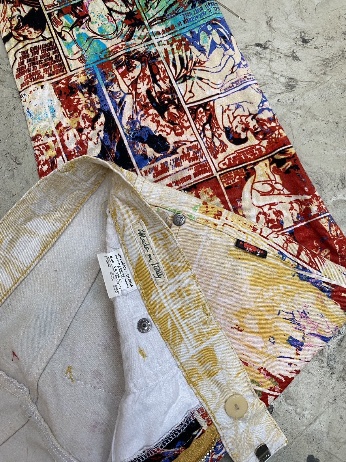 Jean Paul Gaultier Jean Paul Gaultier Comic Book « SAFE SEX » Straight Pants Size 30" / US 8 / IT 44 - 3 Thumbnail