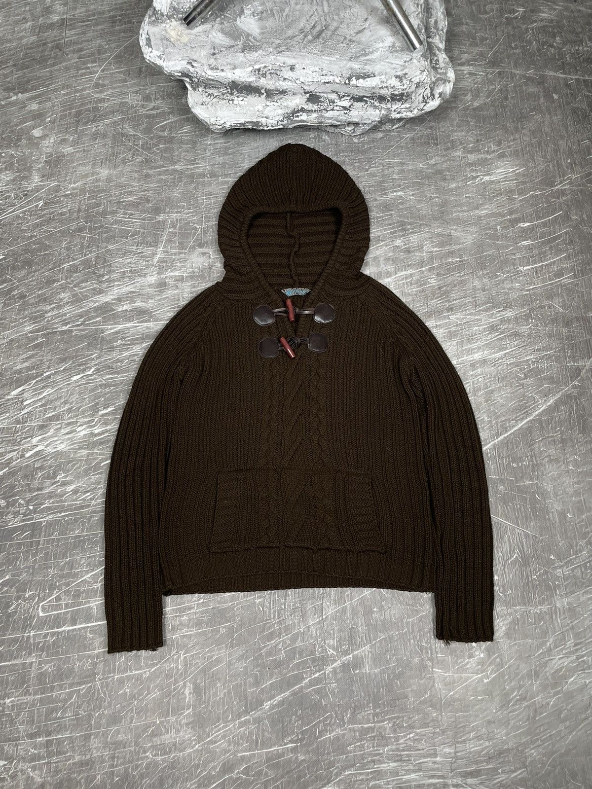 Hysteric Glamour × Japanese Brand × Le Grande Bleu (L.G.B.) Knit Y2K Buttons Hoodie LGB Junya Watanabe Style Size US XS / EU 42 / 0 - 2 Thumbnail
