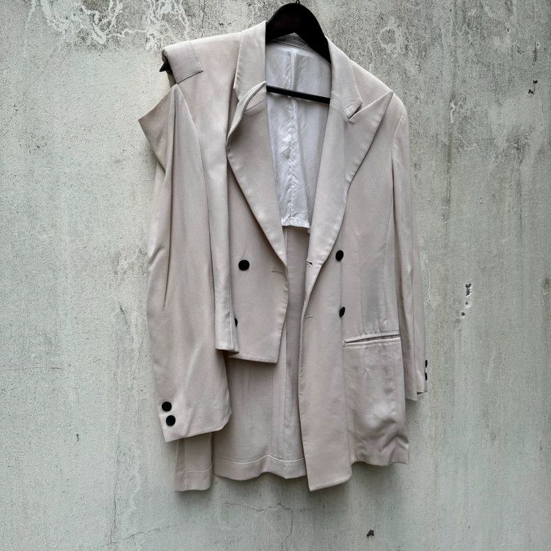 Yohji Yamamoto Yohji Yamamoto size s Asymmetric structure blazer 2505-Nex Size 36S - 1 Thumbnail