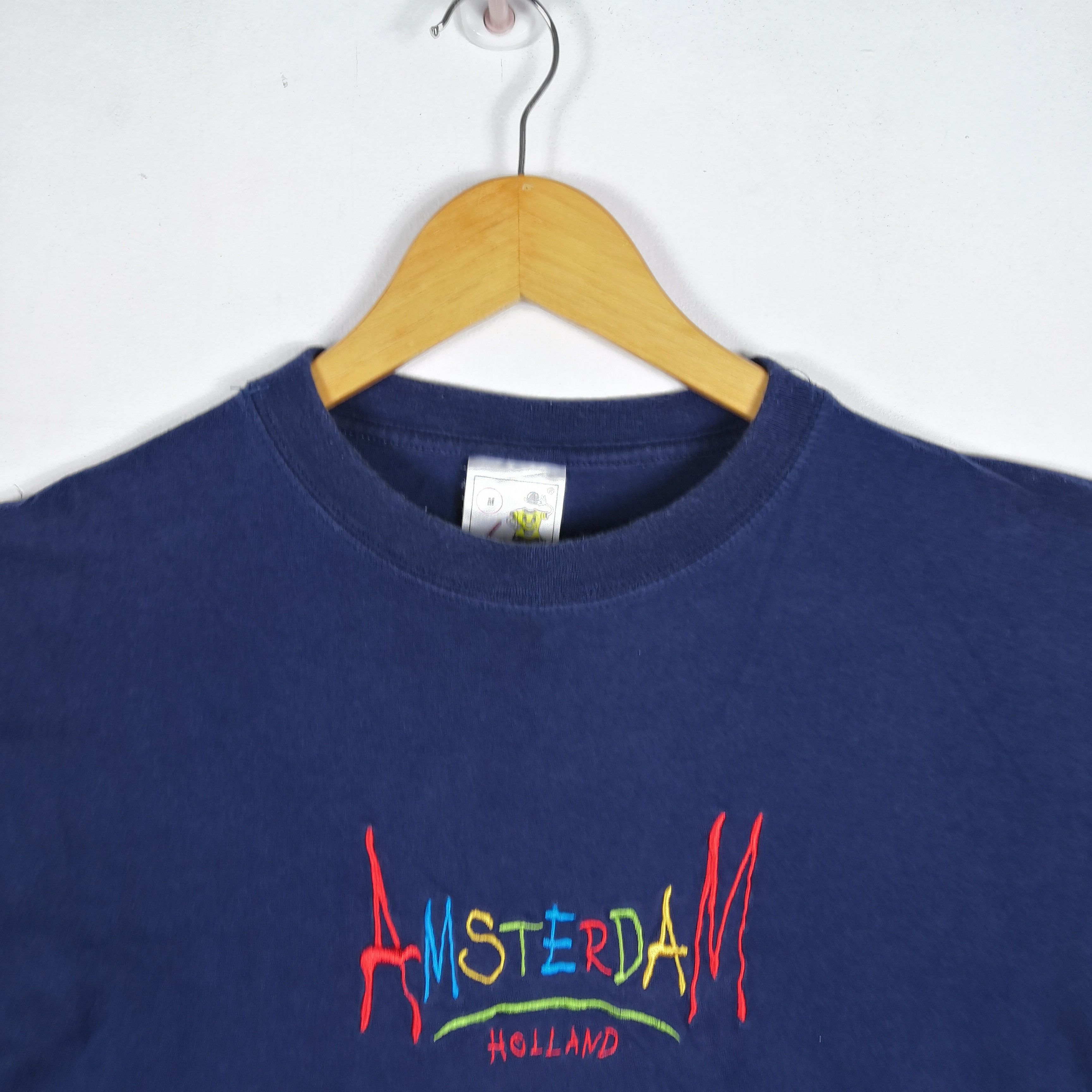 Other Vintage 90s Amsterdam Holland T-Shirt Embroidery Novelty Tee Size US L / EU 52-54 / 3 - 2 Thumbnail