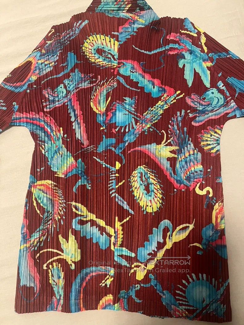 Issey Miyake Issey Miyake Red Dragon and Phoenix Frog Button Jacket Size L / US 10 / IT 46 - 2 Thumbnail