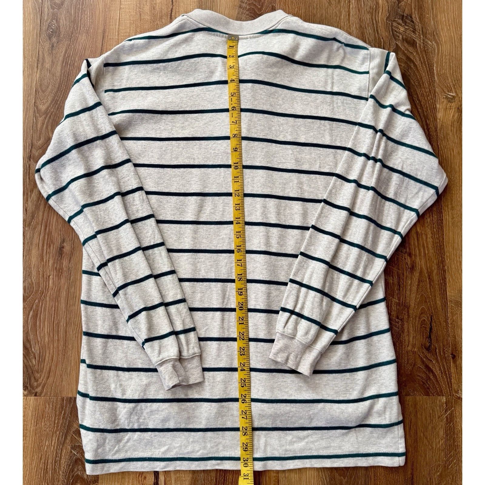 Eddie Bauer Vintage Eddie Bauer Rugby Shirt Men's MT Cream Green Stripe Size US M / EU 48-50 / 2 - 6 Thumbnail