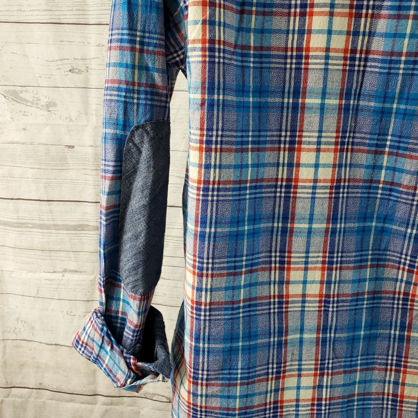 KAVU Kavu Button Front Shirt Blue Plaid Cotton Size S Women Long Sleeve Size S / US 4 / IT 40 - 5 Thumbnail