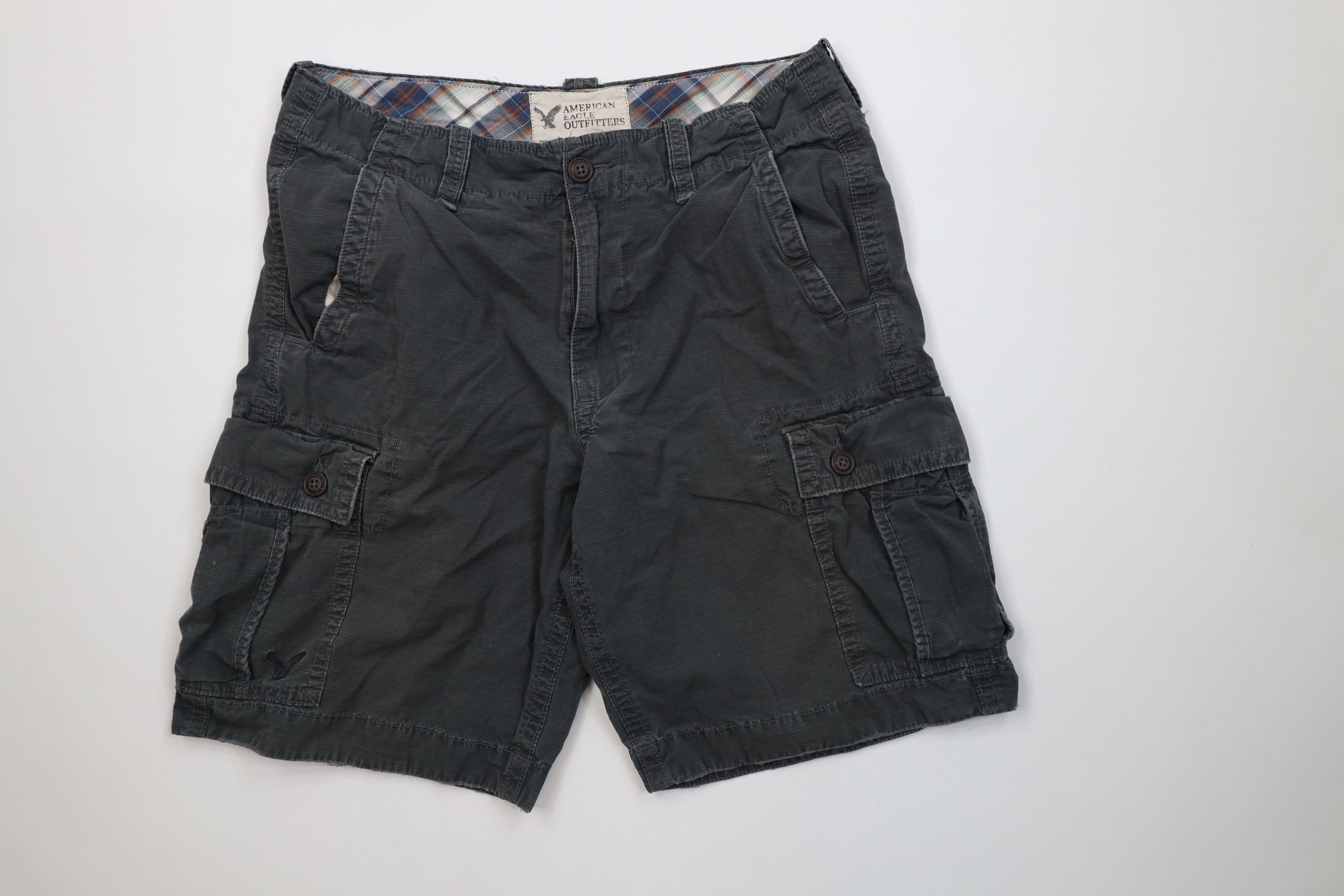 American Eagle Outfitters Vintage Y2K American Eagle Outfitters Cargo Shorts Gray Size US 34 / EU 50 - 1 Thumbnail