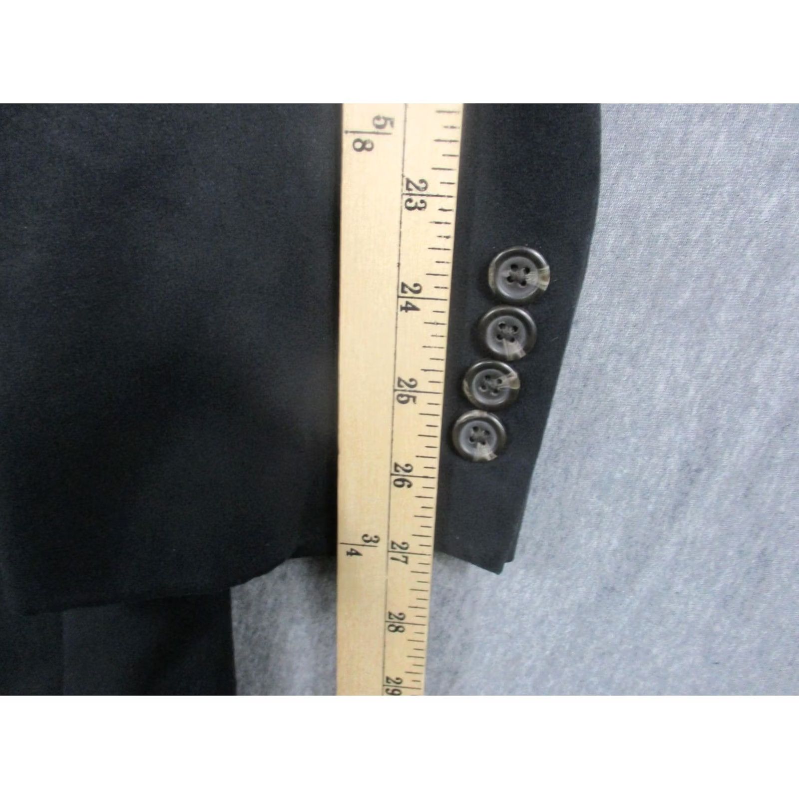 Ralph Lauren Lauren Ralph Lauren Blazer Jacket Sport Coat Mens 44L Black Polyester Two Button Size 44R - 5 Thumbnail