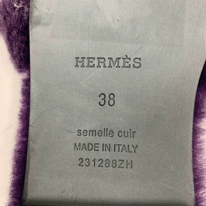 Hermes Hermes Teddy Fur Slippers Size 38-2506 Size US 8 / IT 38 - 8 Thumbnail