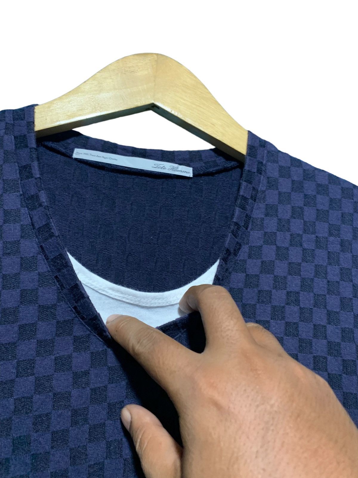 Issey Miyake × Tete Homme Tete Homme issey miyake double layer checker board t shirt Size US M / EU 48-50 / 2 - 4 Thumbnail