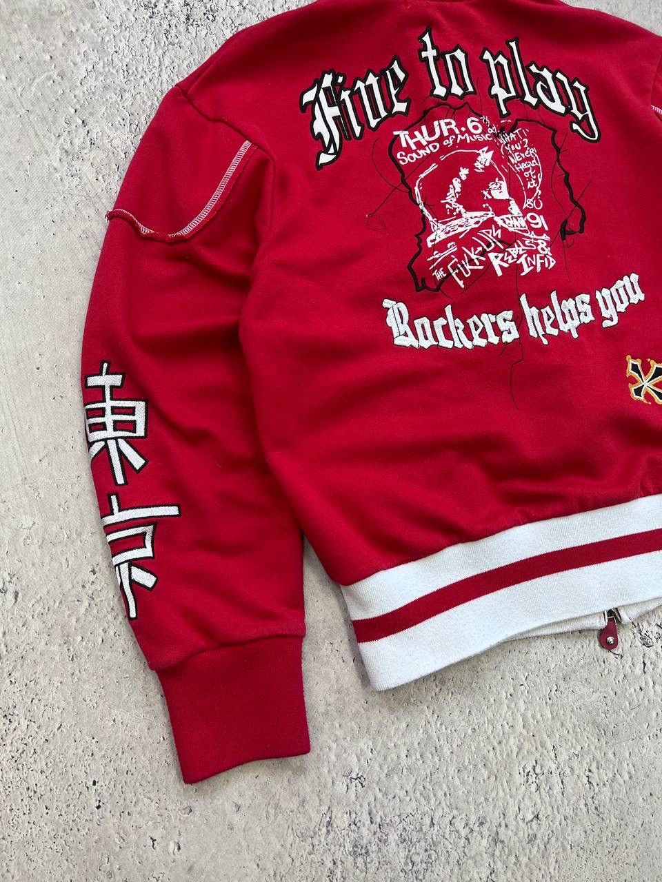 Affliction × Le Grande Bleu (L.G.B.) Y2K Japanese Crazy TRASHED Studded Punk LGB STYLE Hoodie Size US M / EU 48-50 / 2 - 9 Thumbnail
