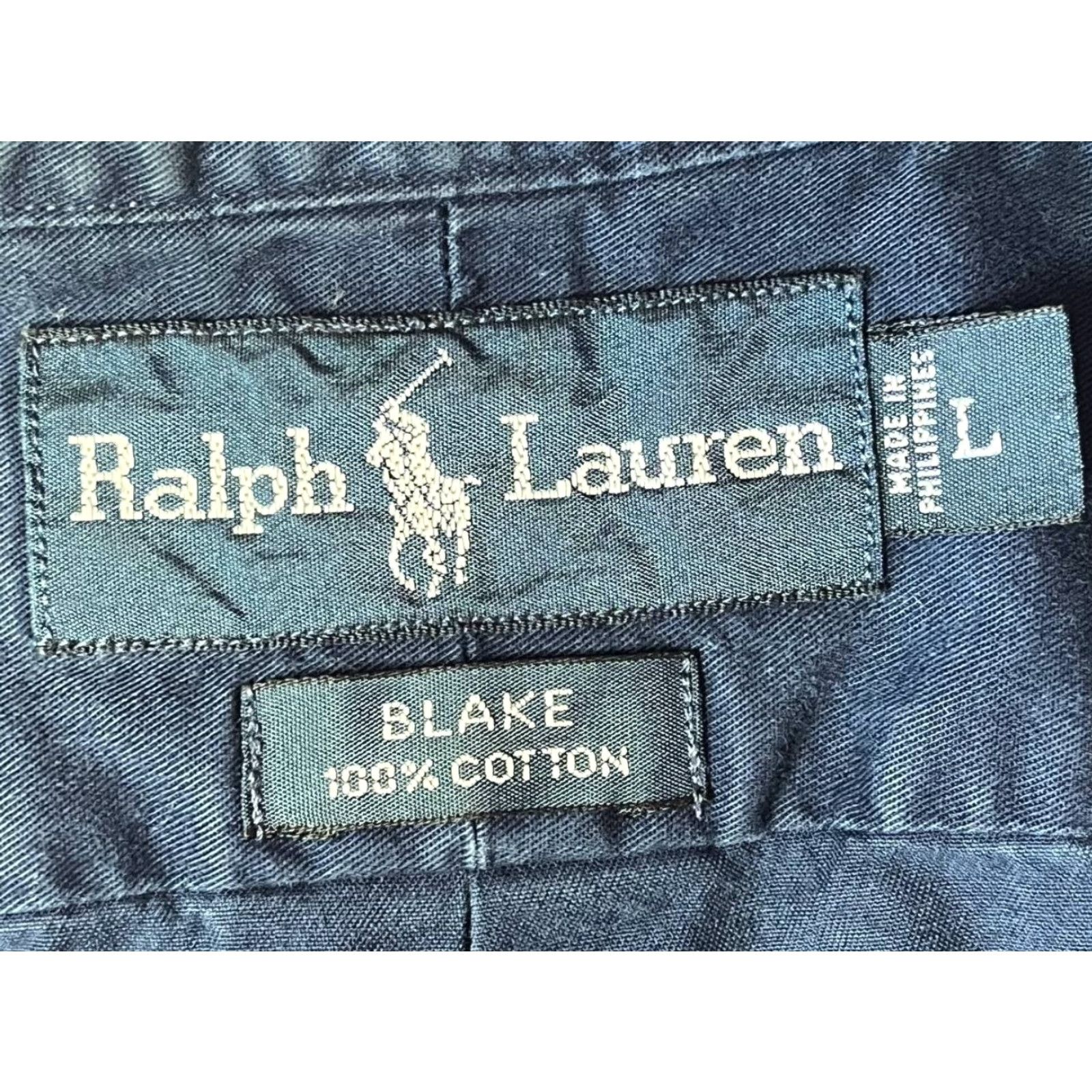 Polo Ralph Lauren VINTAGE Ralph Lauren Polo Shirt Button Down 100% Cotton Blue Down Blake Shirt Mens Size L Size US L / EU 52-54 / 3 - 5 Thumbnail