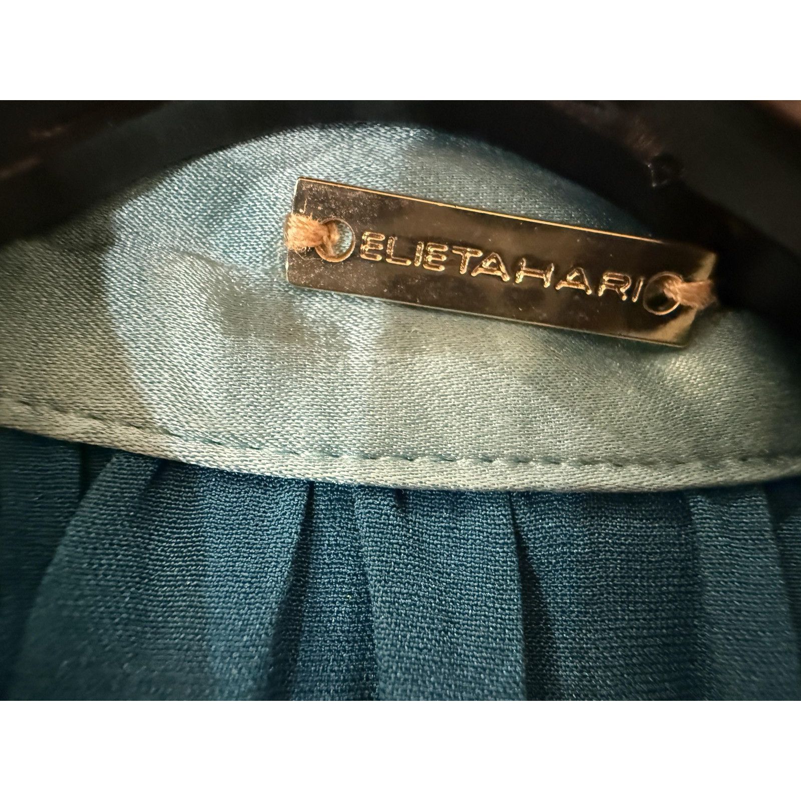 Elie Tahari Elie Tahari Women’s XS Sleeveless Blouse Teal Baroque Size XS / US 0-2 / IT 36-38 - 4 Thumbnail