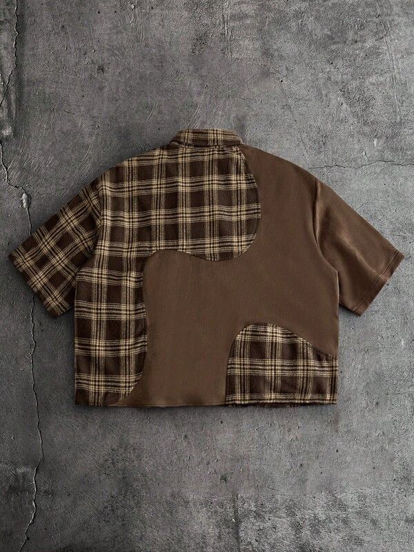 Japanese Brand Natural Canvas Shirt Asymmetrical Panel Edition Size US M / EU 48-50 / 2 - 2 Thumbnail