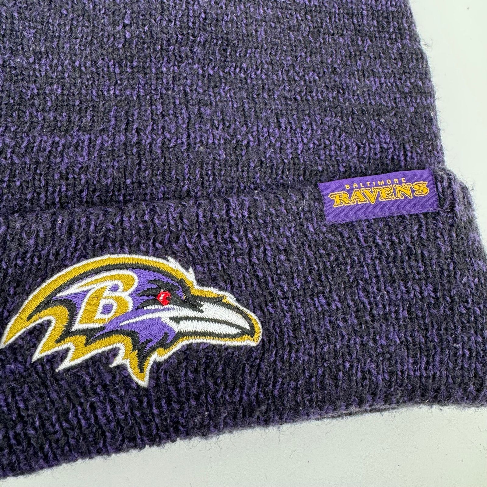 NFL Baltimore Ravens Knit Beanie Hat NFL Ultra Game Size ONE SIZE - 3 Thumbnail