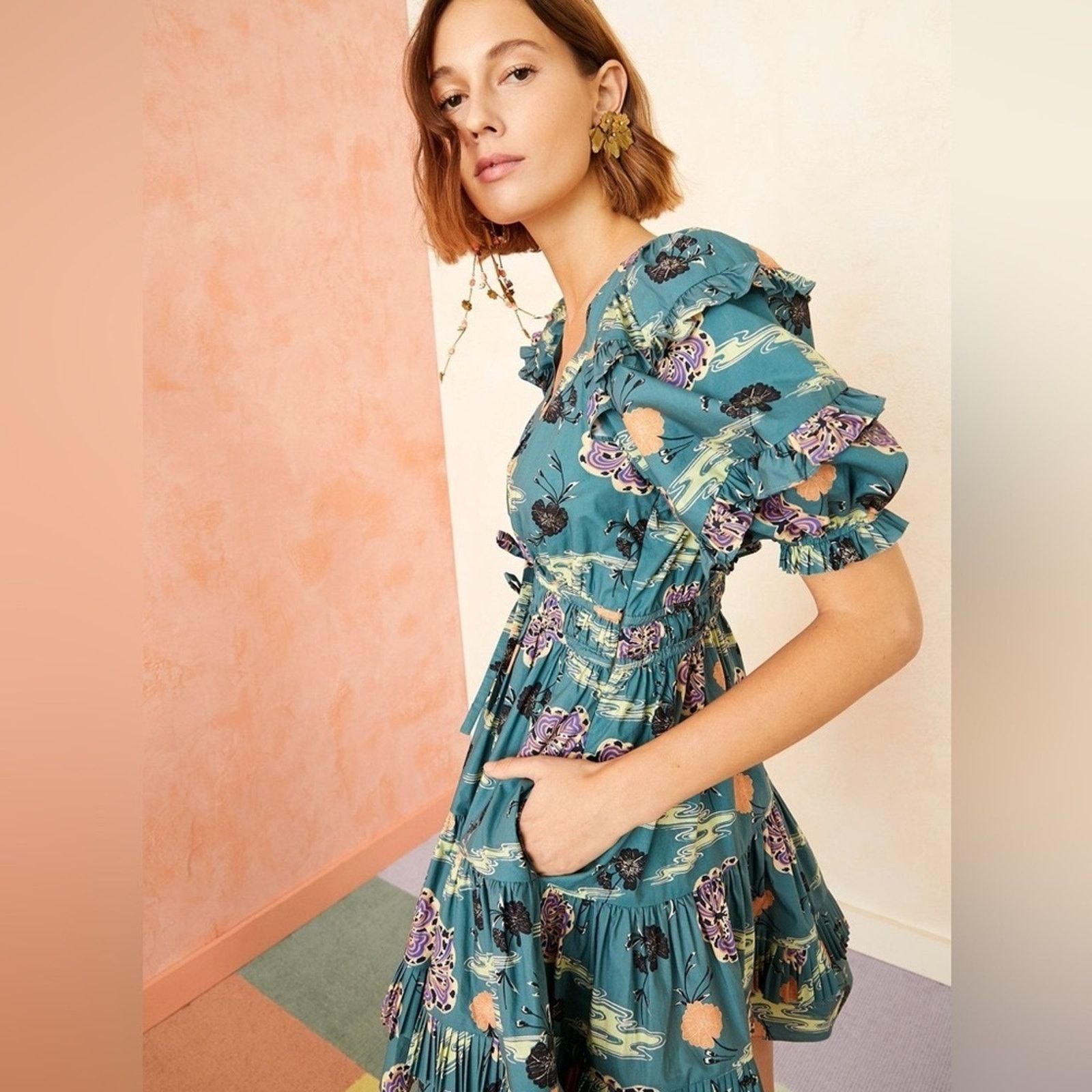 Ulla Johnson Ulla Johnson $398 Naomi Dress River Sz 2 EUC Size XS / US 0-2 / IT 36-38 - 14 Thumbnail