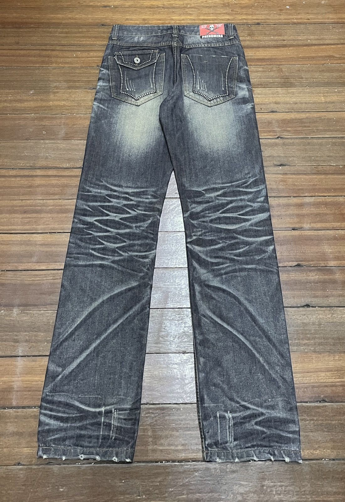 Le Grande Bleu (L.G.B.) Rare Design Vintage Brand Phenomena Distressed Jeans 2000s Size US 32 / EU 48 - 2 Thumbnail