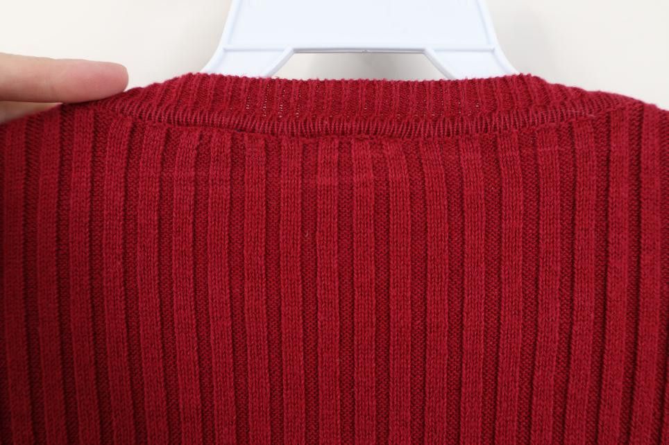 Gap Vintage 90s Gap Cotton Ribbed Knit Crewneck Sweater Red Size US XXL / EU 58 / 5 - 10 Thumbnail