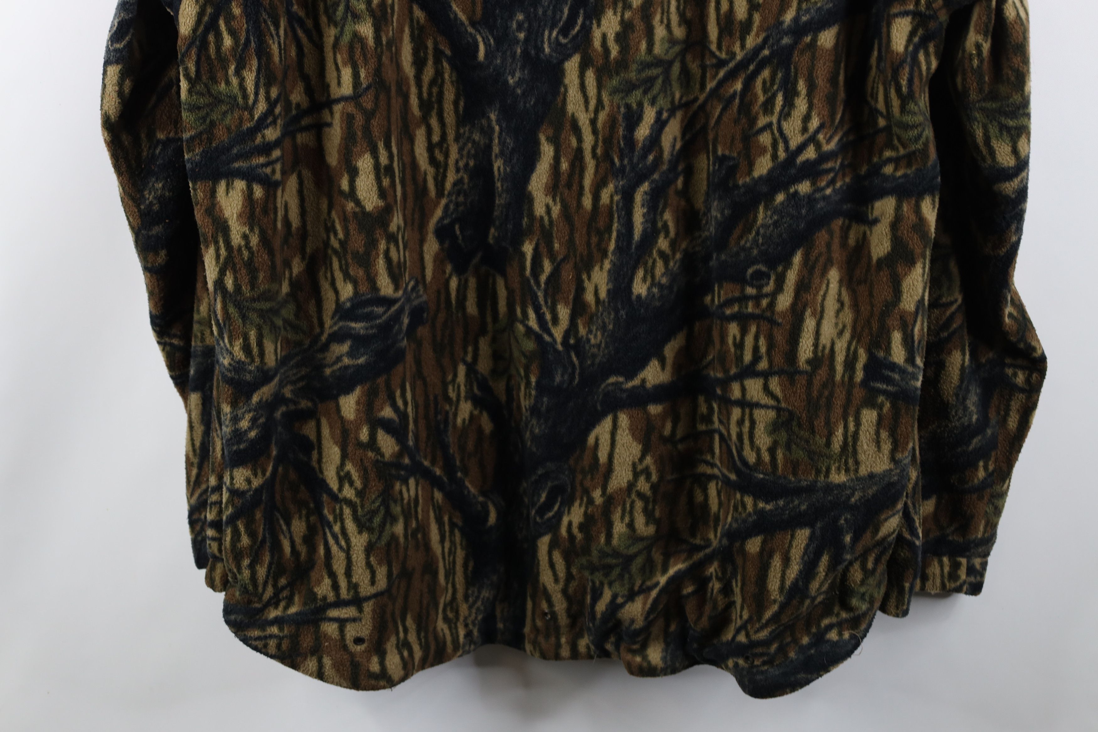 Vintage Vintage 90s Streetwear Camouflage Fleece Hooded Zip Jacket Size US XL / EU 56 / 4 - 15 Thumbnail