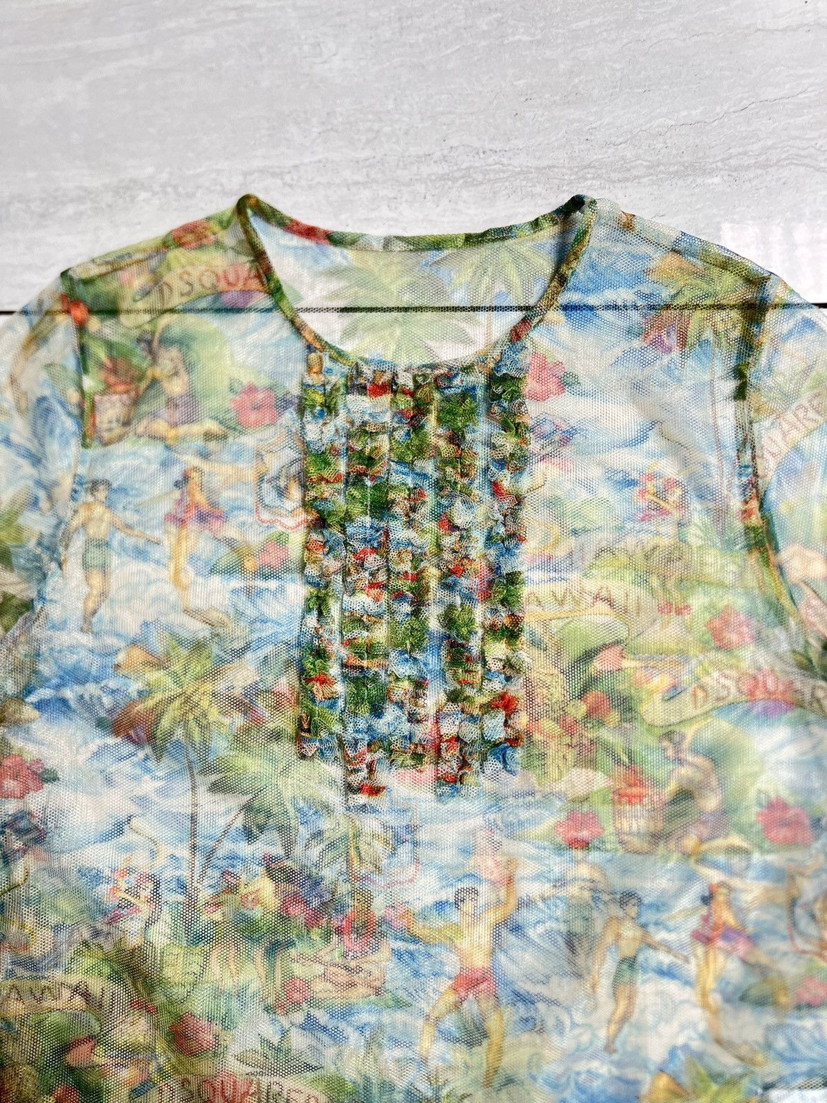 Dsquared2 DSQUARED2 Hawaii Mesh T-shirt Size US XS / EU 42 / 0 - 3 Thumbnail