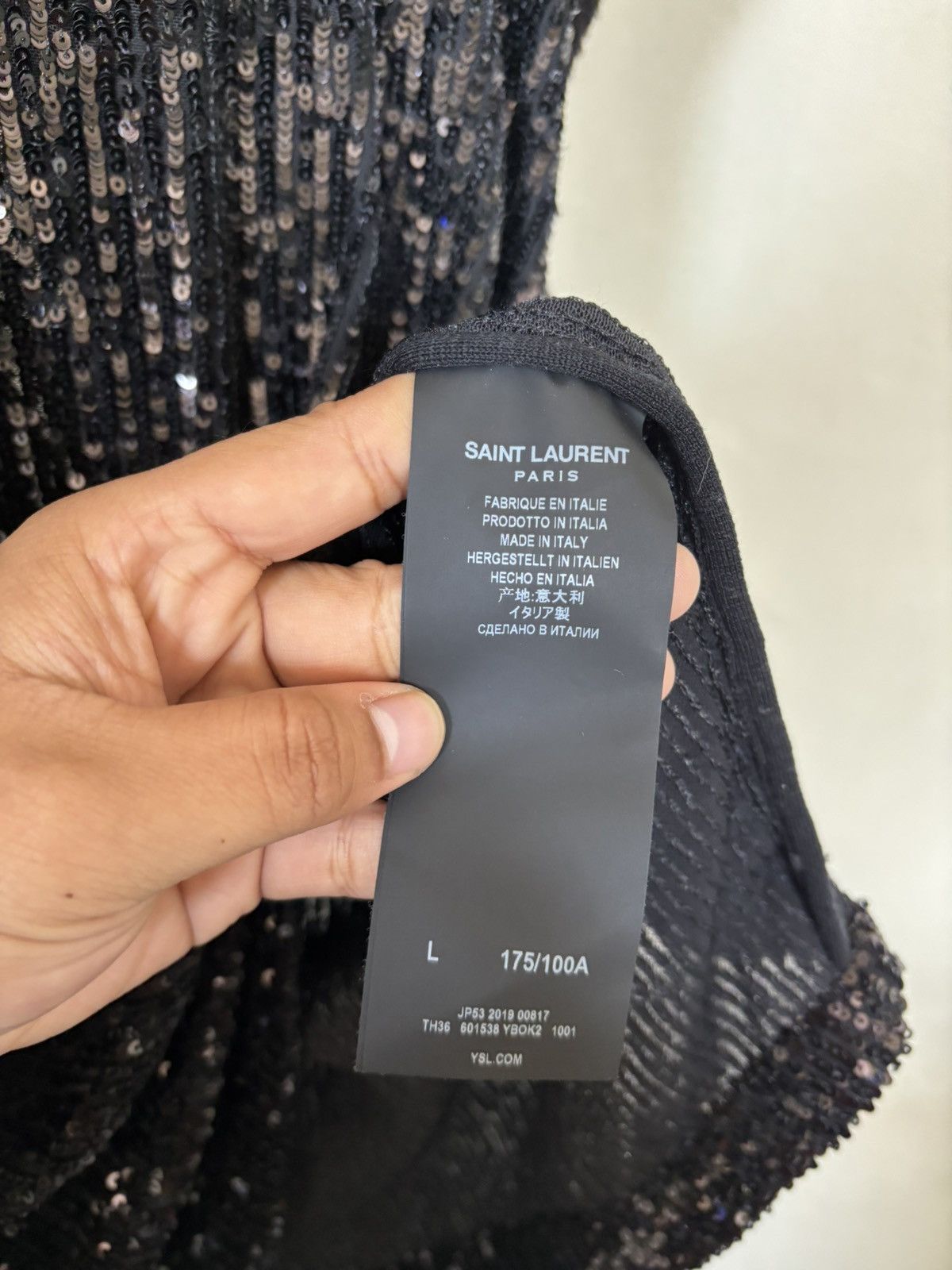 Saint Laurent Paris Saint Laurent Paris - Oversize Sequin Paris Size US L / EU 52-54 / 3 - 7 Thumbnail