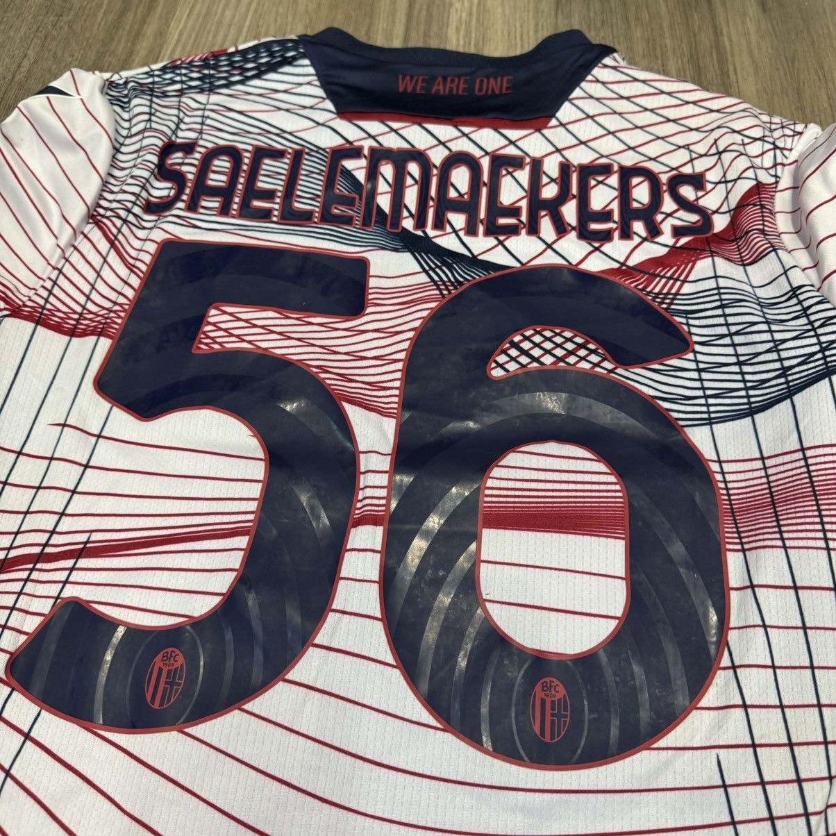 Macron Bologna 23/24 match worn shirt #56 Saelemaekers Size US L / EU 52-54 / 3 - 6 Thumbnail