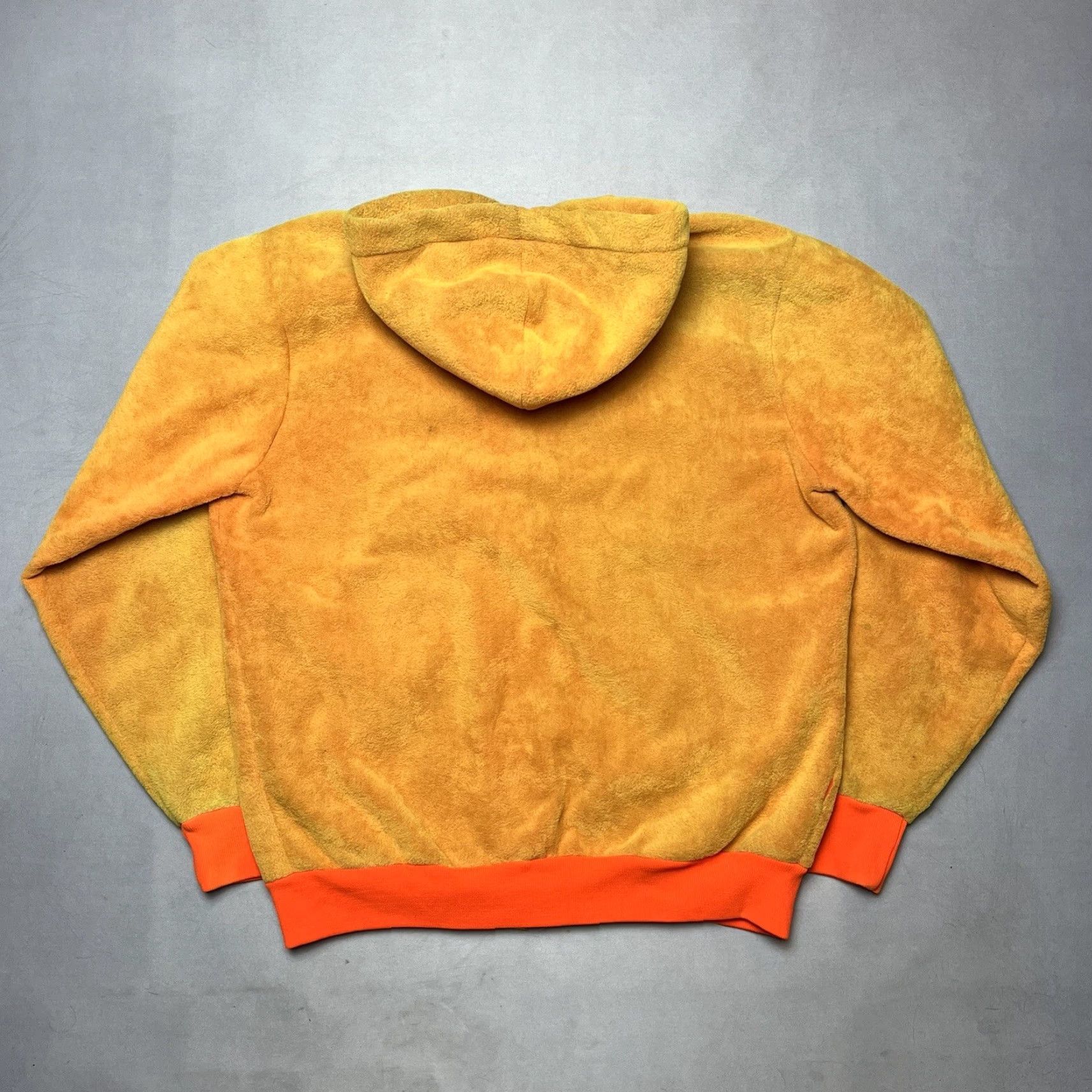 VINTAGE Carhartt Rugged Hoodie Sweatshirt Orange Full Zip Fleece 80s Mens L