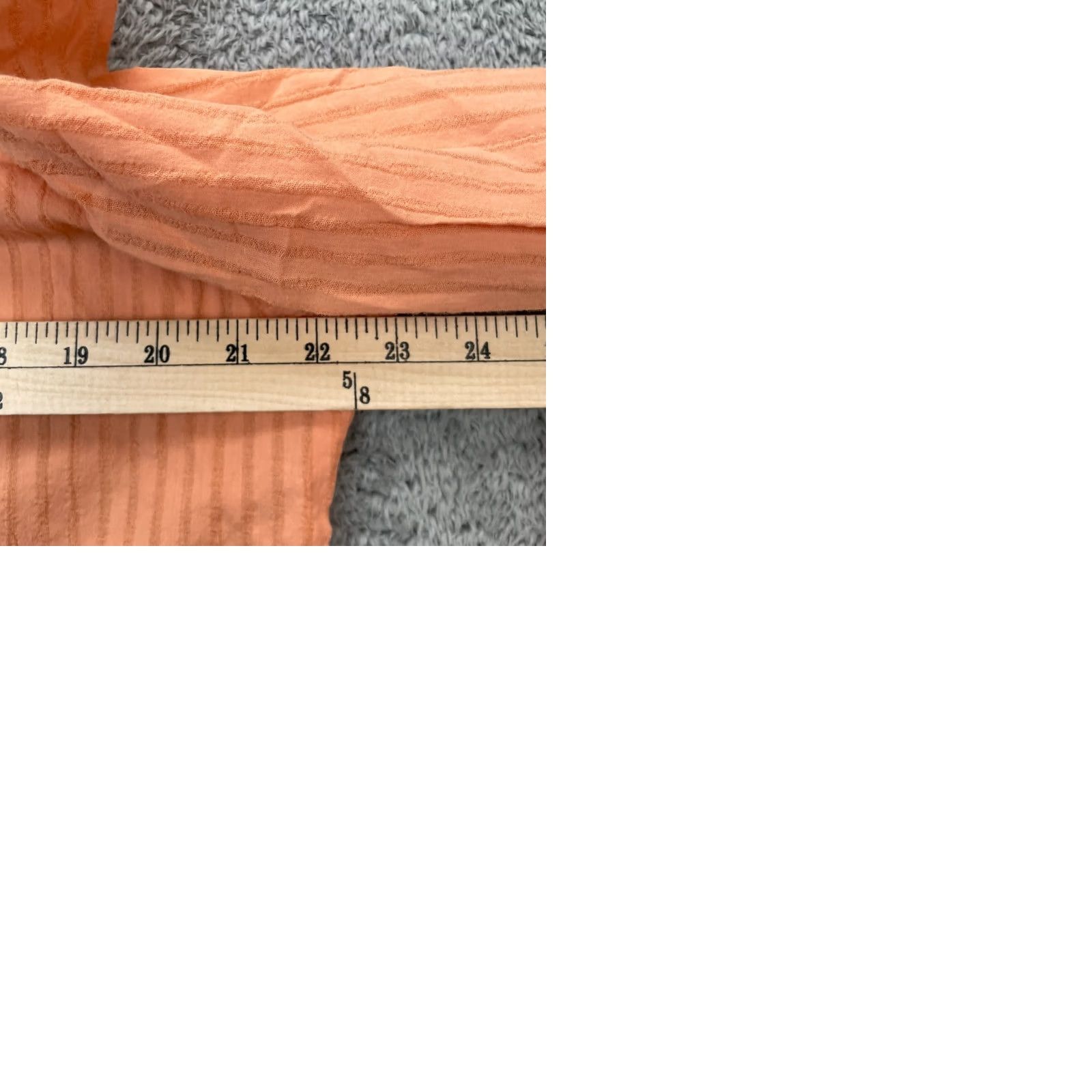 J. Jill J Jill Shirt Womens Medium Orange Striped Cotton Mandarin Collar Side Slits Size M / US 6-8 / IT 42-44 - 9 Thumbnail