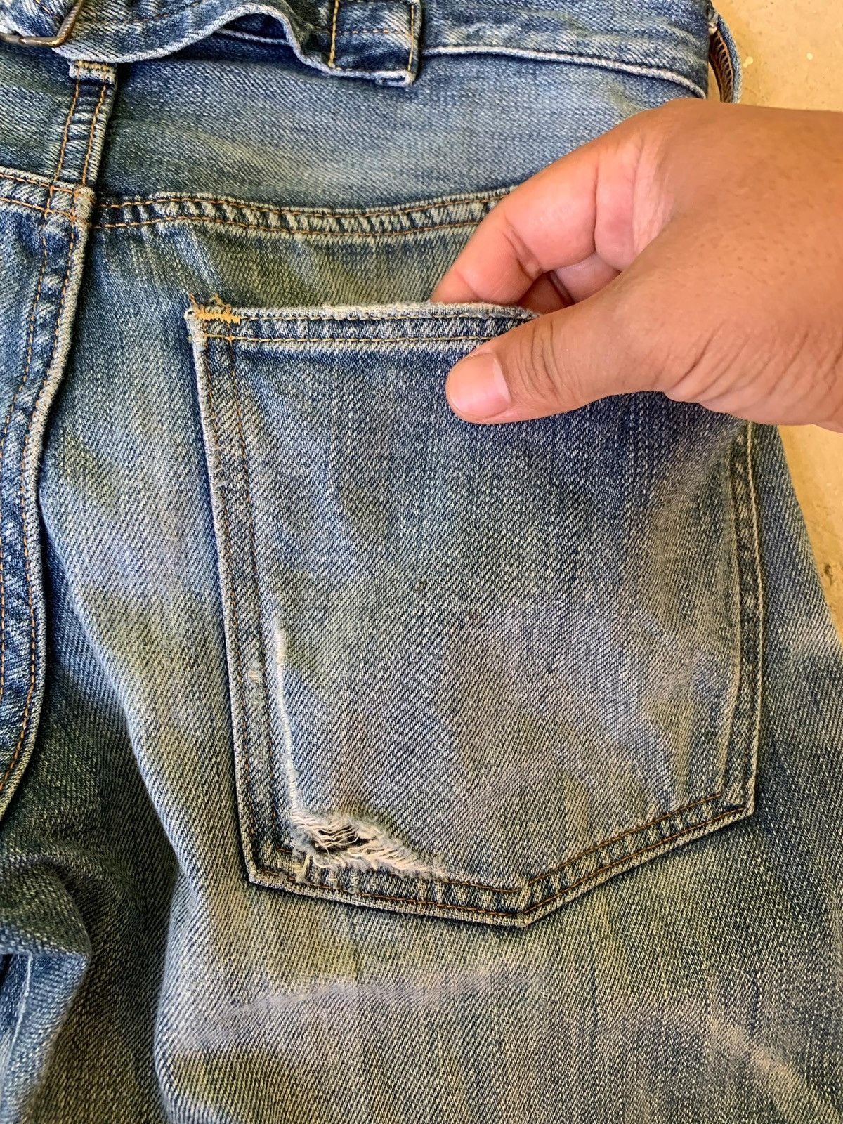 BEAUTY&YOUTH Beauty & Youth United Arrows Distressed Cinch Denim Size US 30 / EU 46 - 13 Thumbnail