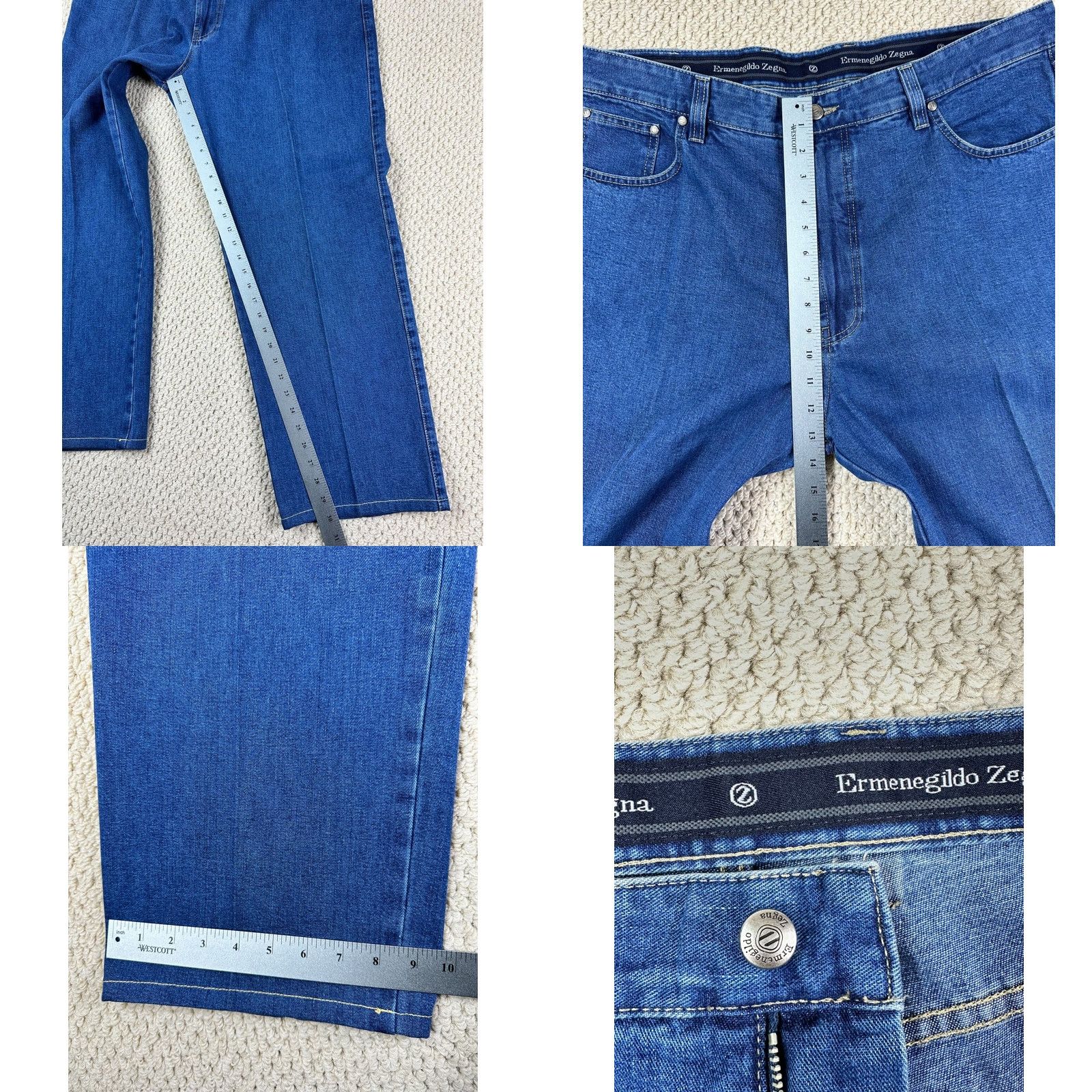 Ermenegildo Zegna Ermenegildo Zegna Jeans Mens 41x30 Blue Denim Made in Italy D-TK-6297 Size US 41 - 8 Thumbnail