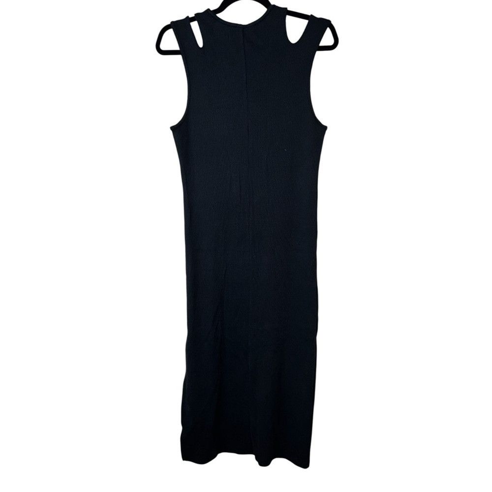 Hudson Hudson Black Cut-Out Midi Dress NWT XL Ribbed Bodycon Side Size XL / US 12-14 / IT 48-50 - 6 Thumbnail