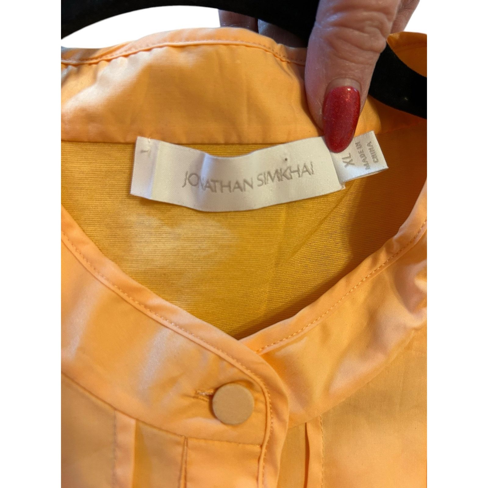 Jonathan Simkhai Jonathan Simkhai Ellery Poplin Maxi Dress in Melon- Size XL Size XL / US 12-14 / IT 48-50 - 4 Thumbnail