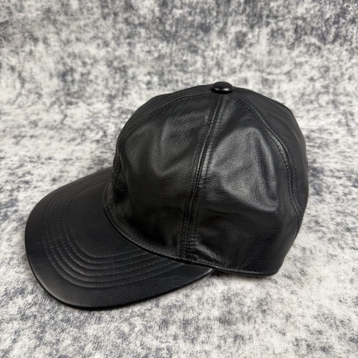 Supreme Supreme FW14 Leather Script Logo 6 Panel ‘Black’ Cap Size ONE SIZE - 3 Thumbnail
