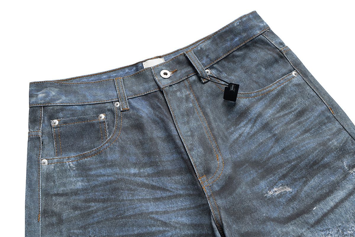 Jean × Vintage Distressed Dirty Blue Ripped Jeans Size US 33 - 3 Thumbnail