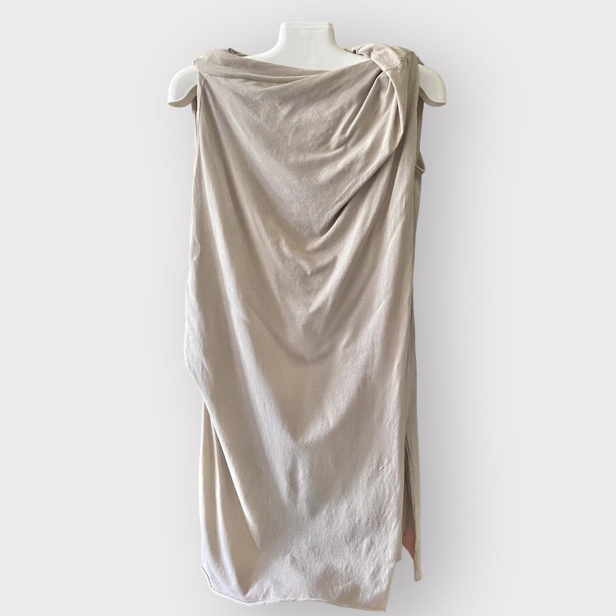 Rick Owens Double Layer Drape Sleeveless Pearl Color | Grailed