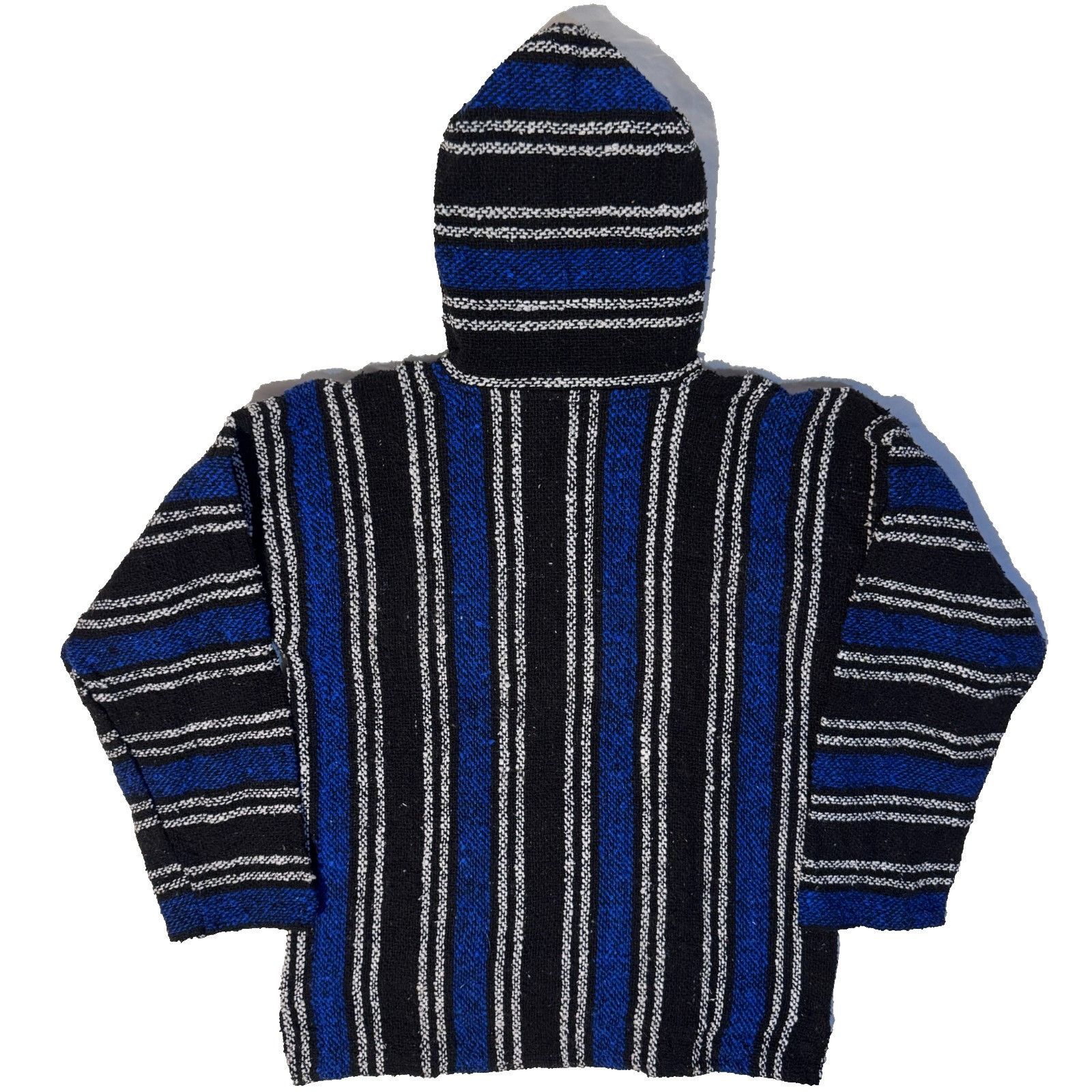 Other Baja Mexican Poncho Hoodie Pullover Blue Drug Rug Medium Sur Size US M / EU 48-50 / 2 - 6 Thumbnail