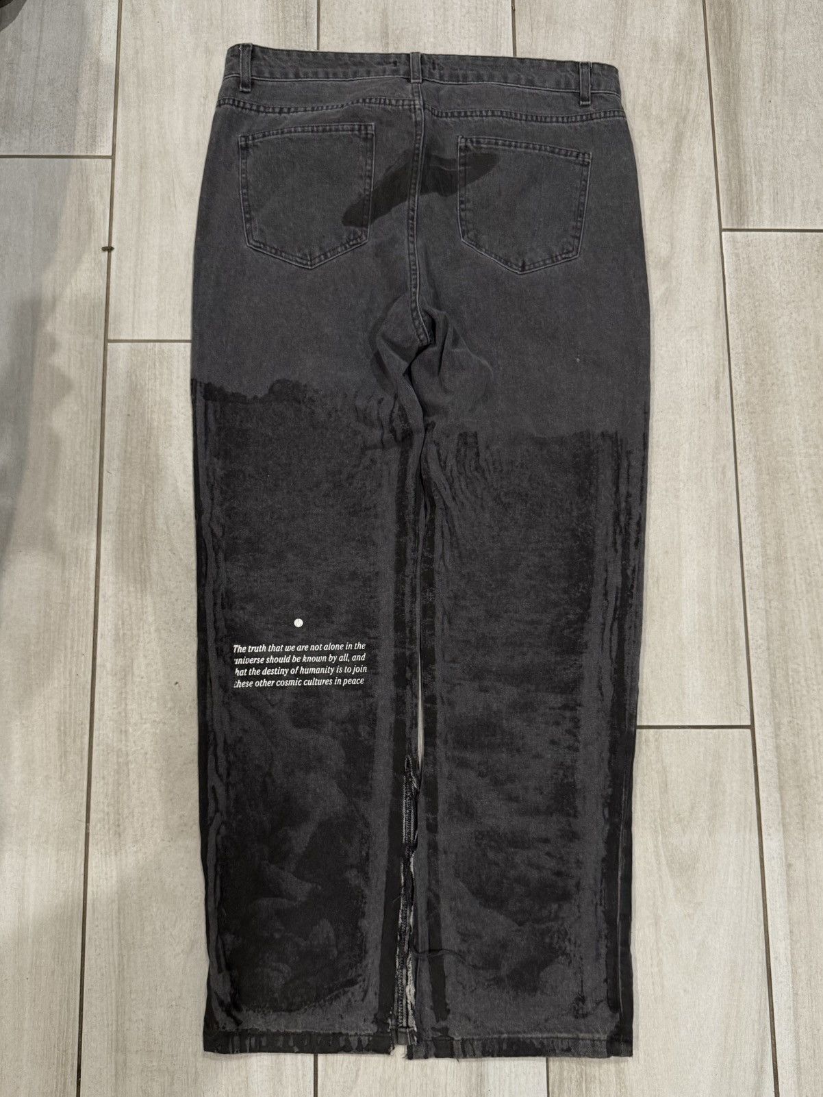 Jaden Smith × Msftsrep × Vintage msftsrep fw/22 ufo logo print jeans Size US 34 / EU 50 - 5 Thumbnail