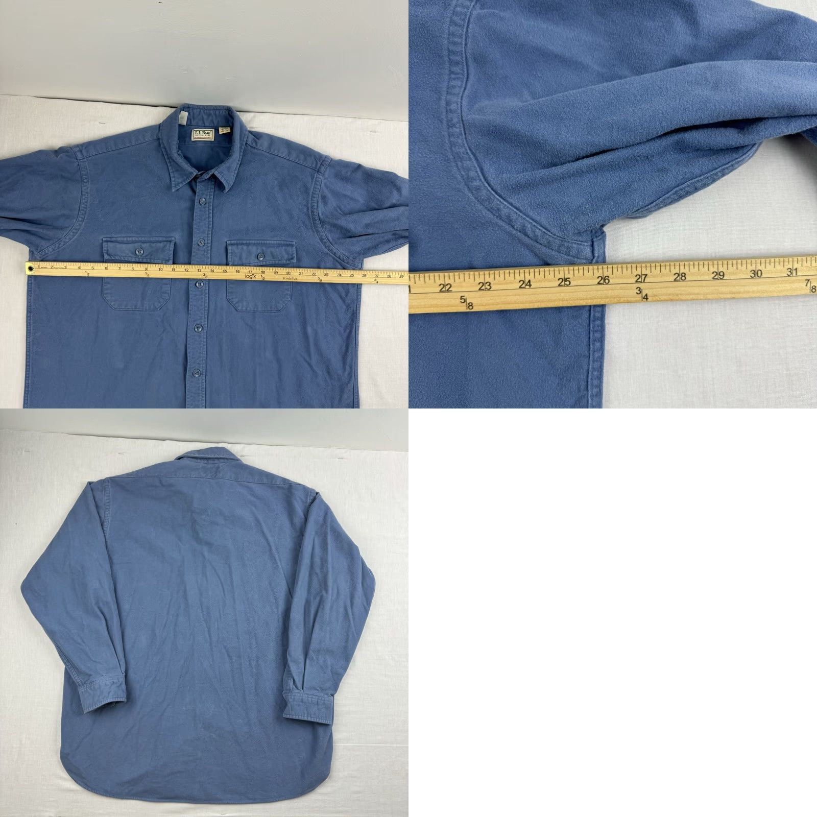 Vintage VINTAGE L.L. Bean Shirt Adult XLT Blue Chamois Flannel Button-Up 90s Outdoors USA Mens Size US XL / EU 56 / 4 - 8 Thumbnail