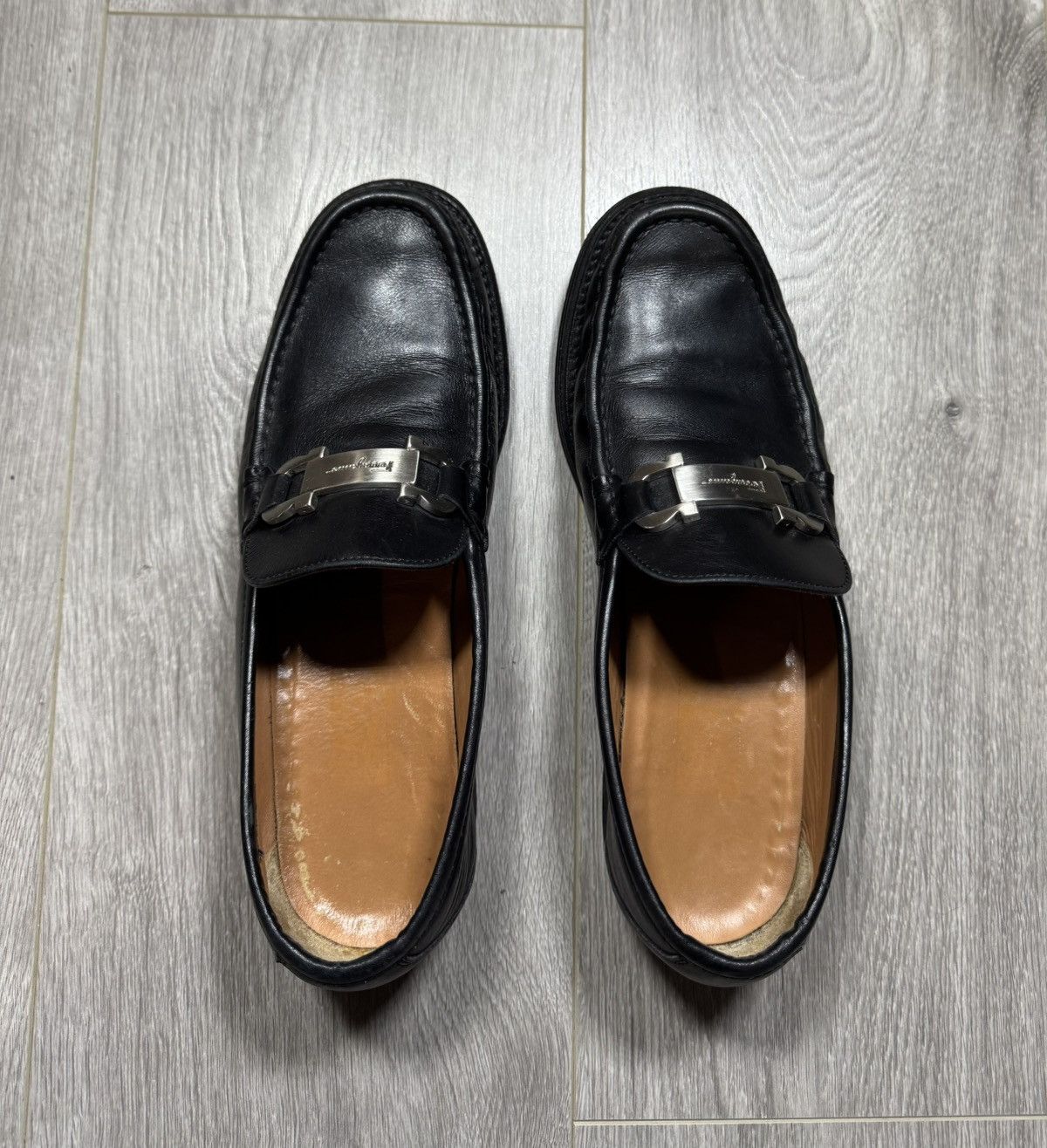 Salvatore Ferragamo × Vintage Vintage Salvatore Ferragamo Master Loafer Black Leather Size US 8 / EU 41 - 10 Thumbnail