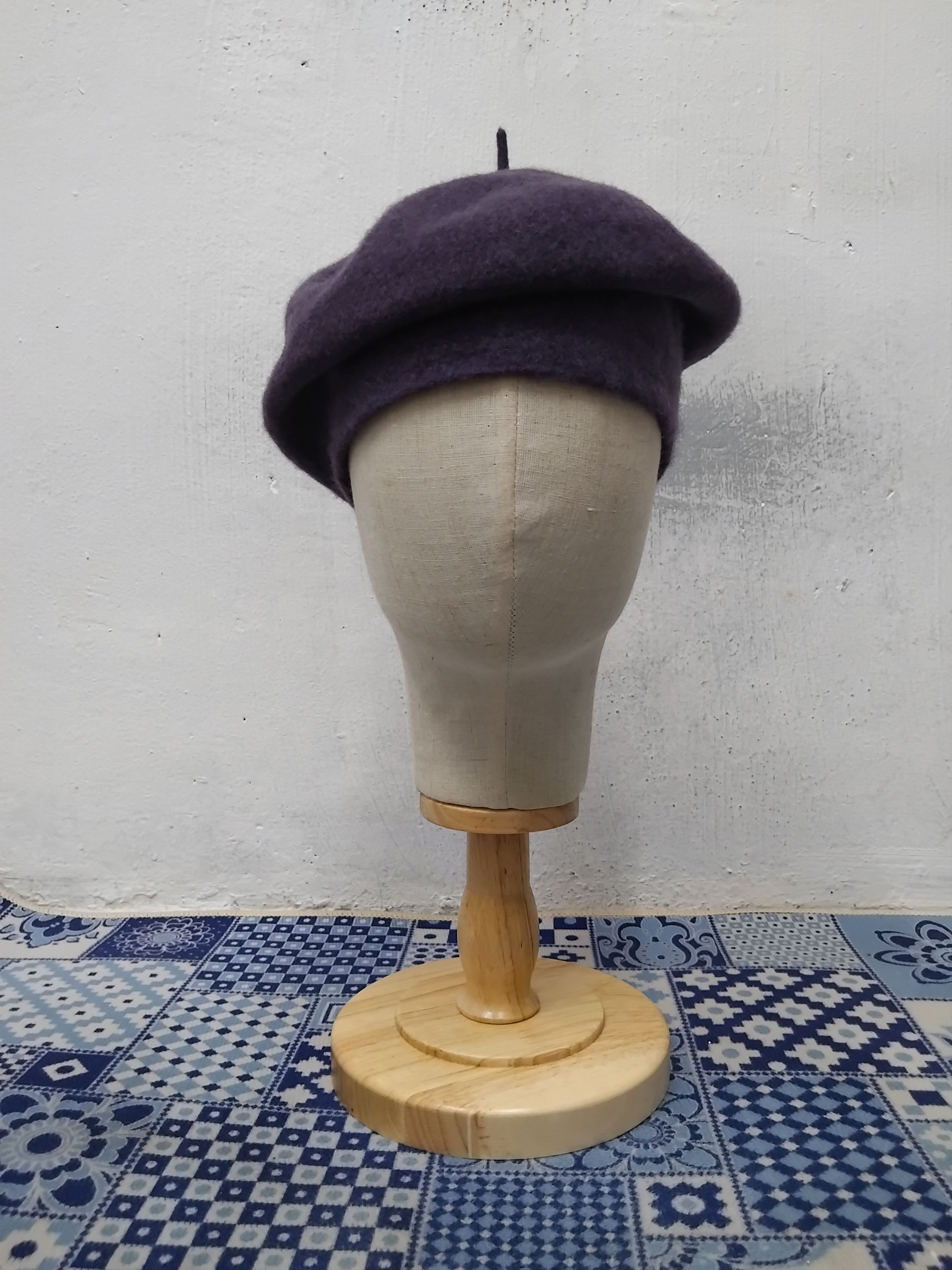 Japanese Brand Sally Scott purple colour beret Size ONE SIZE - 1 Thumbnail