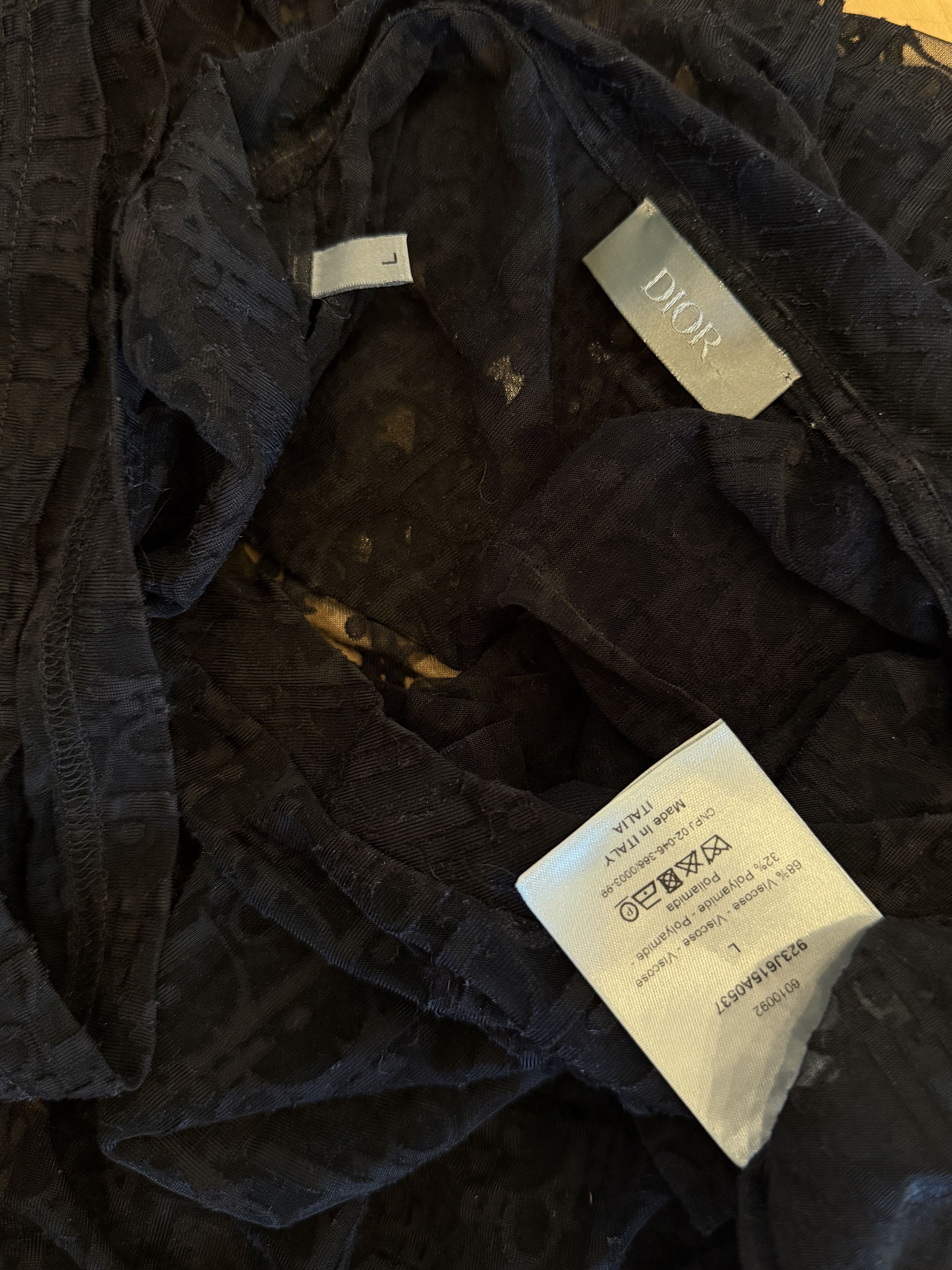 Dior Oblique Sheer T-Shirt Size US L / EU 52-54 / 3 - 5 Thumbnail