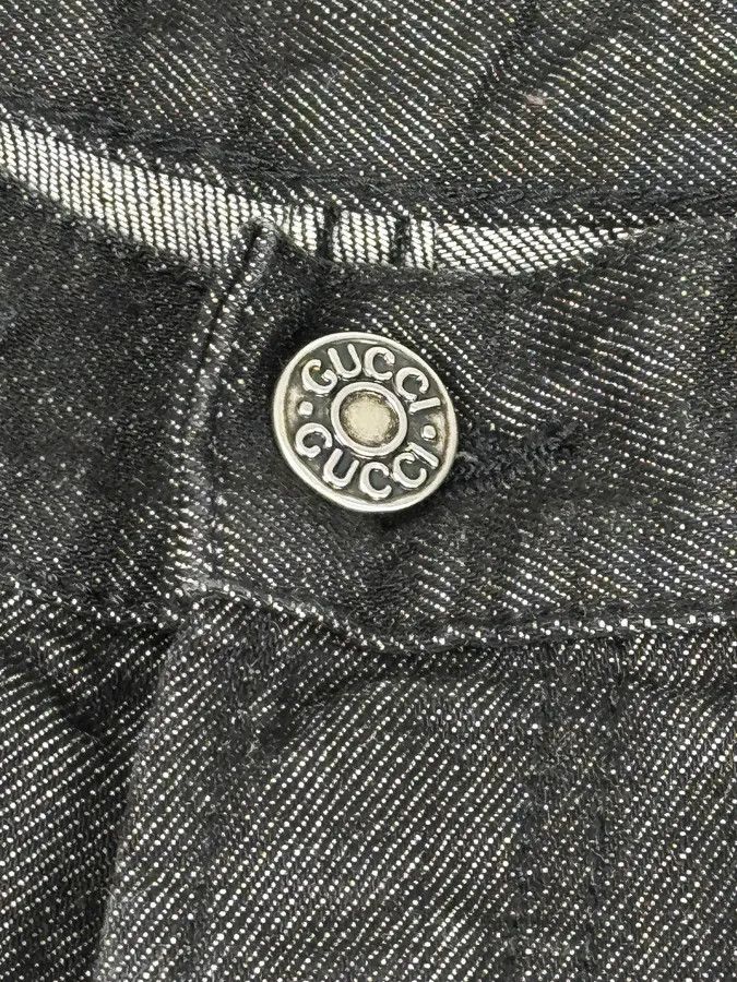 Gucci 2010s Gucci Black Brut Denim Jeans by Frida Giannini Size US 30 / EU 46 - 9 Thumbnail