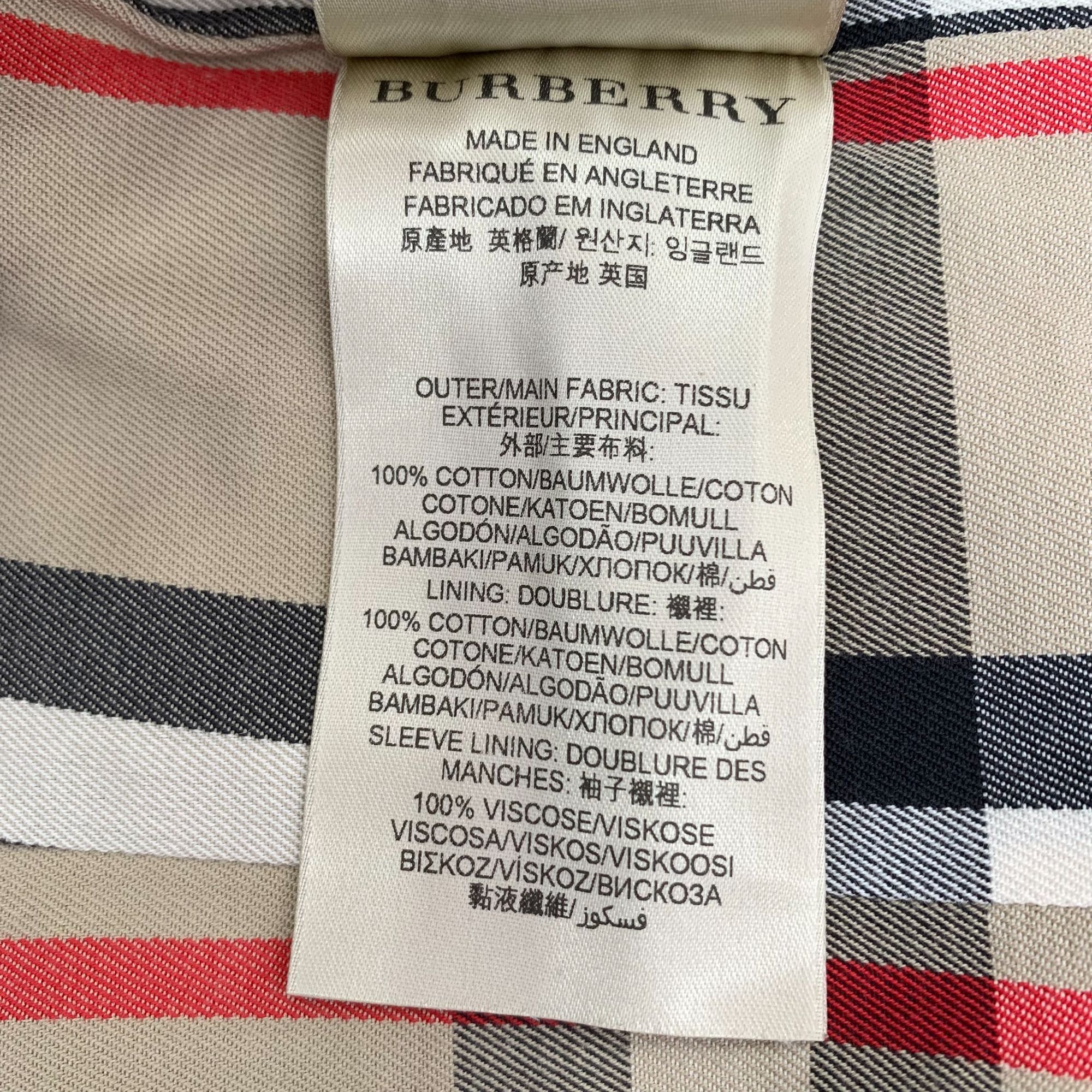 Burberry Burberry Brown Cotton Belted Trench Coat (Size 38/S) Size S / US 4 / IT 40 - 4 Thumbnail