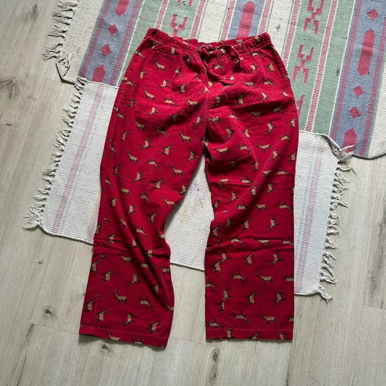 Old Navy Vintage 2000s Old Navy Baggy Deer PJ Pajama Pants Sweatpants Size US 34 / EU 50 - 3 Thumbnail