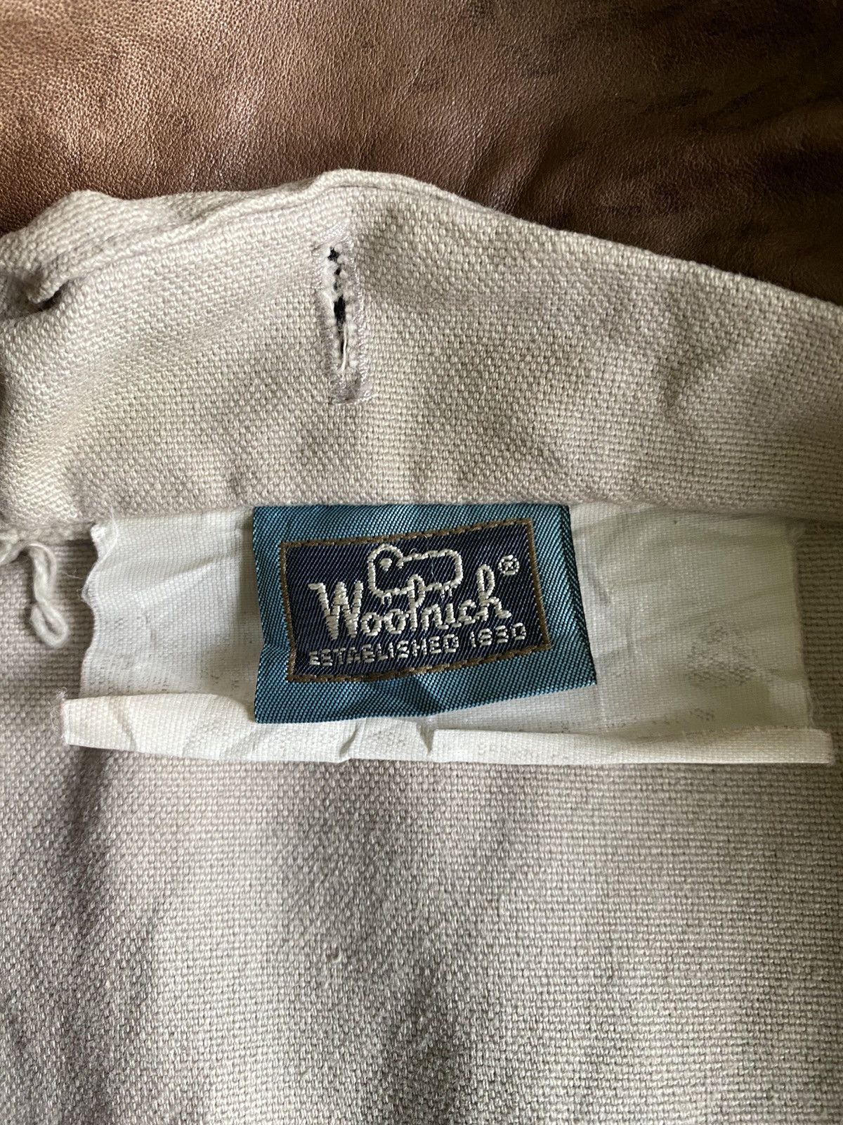 Woolrich Woolen Mills Vintage Wolrich Wooden Nickel Indigo Cream Jacket Size US XXL / EU 58 / 5 - 6 Thumbnail