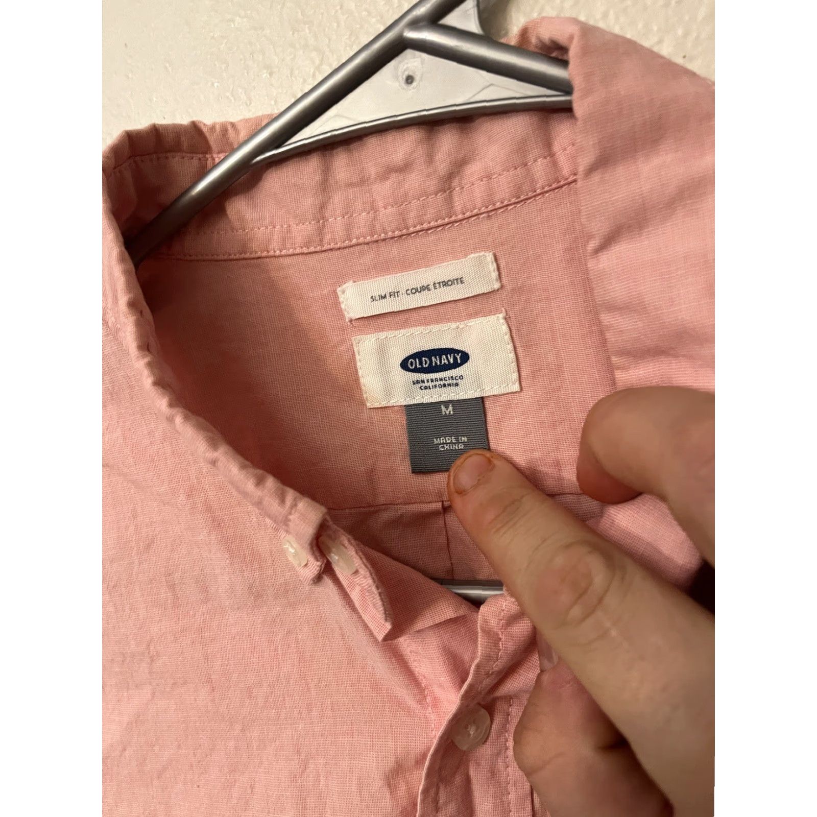 Old Navy Old Navy Shirt Men Slim Short Sleeve Pink Button (M) Regular, Striped, Colorful, Color Pink, Button-Up, Short Sleeve, Slim Fit Size US M / EU 48-50 / 2 - 3 Thumbnail